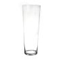 Konische Boden Blumenvase AMNA AIR aus Glas, klar, 70cm, Ø19cm