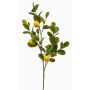 Zitronenzweig künstlich DUNKAN mit Früchten, Blüten, gelb, 95cm