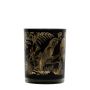 Teelicht Kerzenglas CHINATSU mit Papagei Motiv, schwarz-matt-gold-glänzend, 10cm, Ø8cm