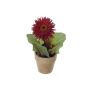 Kunstblume Gerbera YUNERA im Dekotopf, braun-rot, 17cm