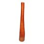 Unförmige Flaschenvase ADDILYNNE aus Glas, mit Rillen, terracotta, 59cm, Ø9,3cm