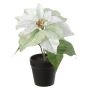 Kunstblume Weihnachtsstern SAYLANA im Dekotopf, weiß, 24cm