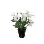 Kunstblume Petunie EIGORAN im Dekotopf, weiß, 28cm