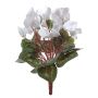 Künstliche Blume Alpenveilchen KAZELO auf Steckstab, weiß, 35cm