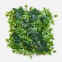 Künstliche Efeu Hecke / Matte LUKA, grün-weiß, 30x30cm