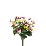 Stiefmütterchen künstlich NORHA auf Steckstab, weiß-lila-gelb, 30cm