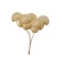 Deko Gemüse Pilz THAYET mit Draht, 6 Stück, beige, 4,5cm, Ø3,3cm