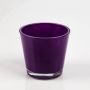 Übertopf aus Glas RANA, lila, 13cm, Ø14cm