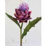 Kunst Artischockenblüte CARIBA, lila, 80cm, Ø14cm