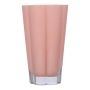 Glasvase ROSY mit Rillen, rosa, 20cm, Ø11,6cm