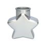 Deko Flasche Stern BORLA, Glas, silber-matt, 11x6,2x10,7cm