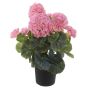 Textilblume Geranie DAELINA im Dekotopf, rosa, 35cm