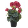 Textilblume Geranie DAELINA im Dekotopf, cerise, 35cm
