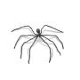 Halloween Dekoration Spinne TREEVA, natürlich aussehend, grau, 230x200x15cm