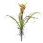 Kunstblume Guzmania TORVINA mit Wurzeln, Steckstab, gelb, 40cm