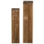 Holz Pflanzensäule ULLANI, 2 Stück, recycelt, natur, 15x15x60cm, 20x20x80cm