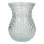 Blumenvase Glas LAUMA mit Muster, transparent, 19cm, Ø14cm