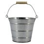 Eimer JULISA mit Henkel, Zink, silber, 14cm, Ø16,5cm