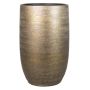 Deko Vase AGAPE, Keramik, mit Maserung, gold, 40cm, Ø26cm
