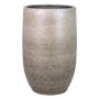 Deko Vase AGAPE, Keramik, mit Maserung, weiß-braun, 40cm, Ø26cm