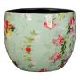 Übertopf KULAVA mit Blumenmotiv, Metall, bunt, 15cm, Ø17cm