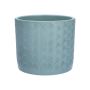 Keramiktopf FERDINANTA mit Muster, hellblau-matt, 12,3cm, Ø13,5cm