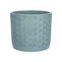Keramiktopf FERDINANTA mit Muster, hellblau-matt, 13,1cm, Ø15,5cm