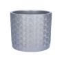 Keramiktopf FERDINANTA mit Muster, silber-metalllic, 12,3cm, Ø13,5cm