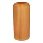 Glasvase ALBURGIS mit Rillen, orange-matt, 20cm, Ø8,7cm