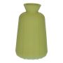 Glas Dekoflasche TATIANA mit Rillen, olivgrün-matt, 11cm, Ø6,5cm