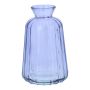 Glas Dekoflasche TATIANA mit Rillen, flieder-klar, 11cm, Ø6,5cm