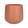 Blumentopf ZIOKA aus Keramik, matt-terracotta, 13,5cm, Ø14,5cm