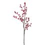 Kunstzweig Kartoffelrose FRULKA mit Hagebutten, rot, 60cm