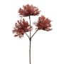 Kunstzweig Kugeldistel TRELON, burgunderrot, 35cm