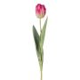 Dekoblume Tulpe GUSNAV, pink-grün-weiß, 50cm, Ø5cm