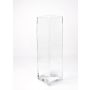 Glas Blumenvase eckig JACK EARTH, klar, 14x14x49cm