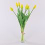 Künstlicher Tulpenstrauß LONA, gelb-grün, 45cm, Ø20cm