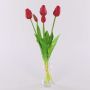 Künstlicher Tulpenstrauß LONA, rot, 45cm, Ø15cm
