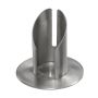 Kerzenständer Messing CONSTANCE, für Kerzen ca. Ø4cm, vernickelt, matt gebürstet, silber, 8cm, Ø9cm