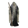 Halloween Dekoration Hexe WALPURGA mit Stock, Sound- und Bewegungsfunktion, LEDs, 153cm