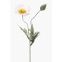 Kunstblume Mohnblume QUINTA, weiß, 40cm, Ø9cm