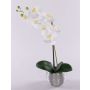 Kunstorchidee Phalaenopsis EMILIA, Dekotopf, weiß, 45cm