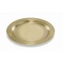 Runder Kerzenteller GREGORIA aus Metall, für Kerzen Ø7-8cm gold, Ø11,5cm