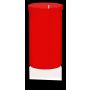 Grabkerze REBECA, rot-weiß, 10cm, Ø5,9cm, 50h