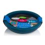 Outdoor Schwimmkerze NEREA, Dreidocht, azurblau, 4,5cm, Ø15,8cm, 5,5h