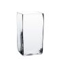 Glas Blumenvase eckig JACK FIRE, klar, 14x14x28cm
