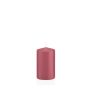 Stumpenkerze MAEVA, erdbeerrosa, 10cm, Ø6cm, 33h - Made in Germany