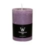 Blockkerze AURORA, mauve, 14cm, Ø10cm, 100h - Made in Germany