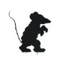 Halloween Dekoration Silhouette Maus SPOOKY MOUSE, schwarz, 56cm