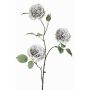 Kohl-Rose Deko Zweig GITTI, grau-blau, 80cm, Ø8-9cm